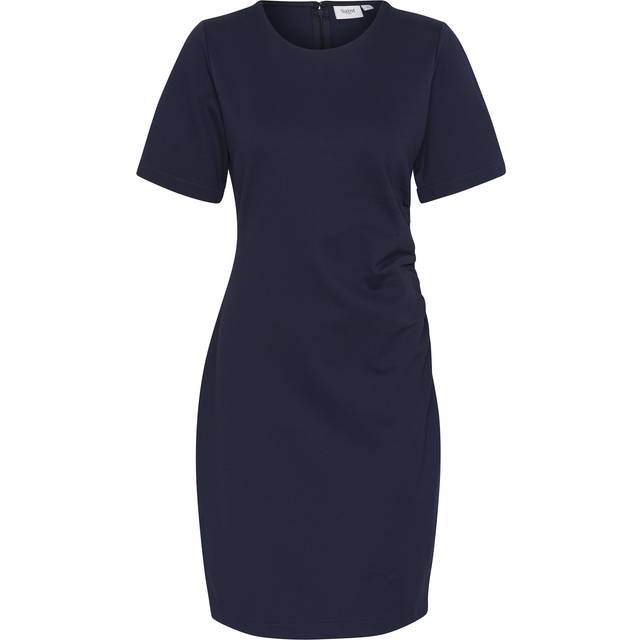 Saint Tropez Genny Round Neck Short Sleeve Dress, Mid Blue