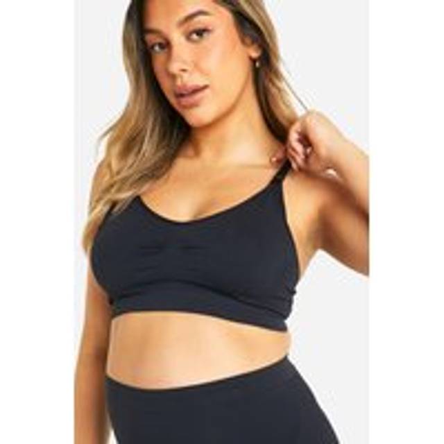 Womens Maternity Seamless Nursing Bra - Black - S