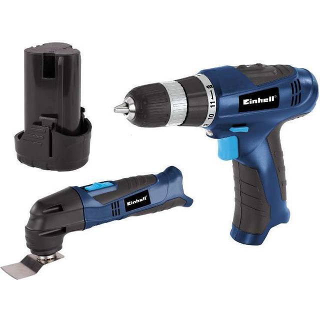 Einhell bt-tk 10.8 li cordless multi-tool sander & cordless drill with battery