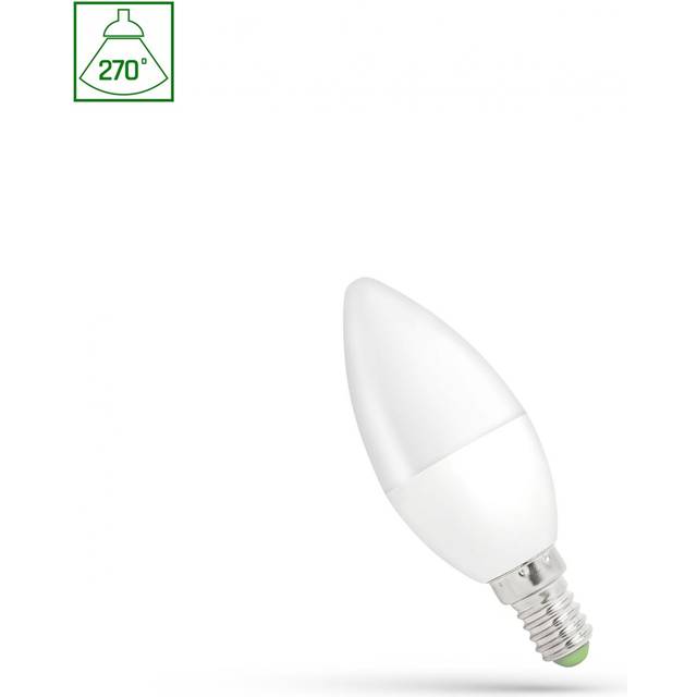 C37 E14 1W - LED kronljuslampa, 230V, kallvit, Spectrum - Dimbar : Inte dimbar, Kulör : Kall