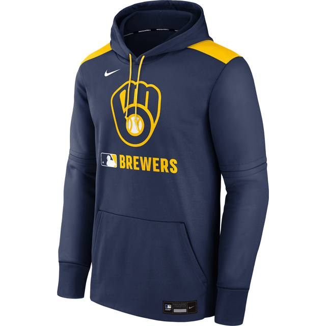 Milwaukee Brewers Nike Authentic Pullover Hoodie - Mens