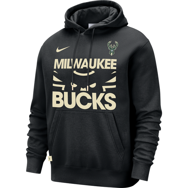 Milwaukee Bucks Club Courtside Men's Nike NBA Pullover Hoodie - Black - Cotton/Polyester - L