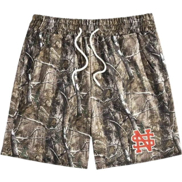 ROMWE MEN Men Branch Print Drawstring Waist Shorts, School