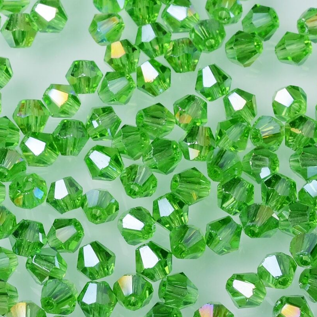 SHEIN 120pcs/pack 0.4mm Glass Faceted Beads For Diy Jewelry Making