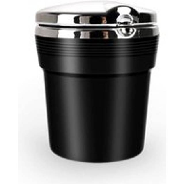 2PCS Car Ashtray led Stainless Steel Ashtray with Lid Cigar Ashtray for Car, Home, Office 7.5x6x9 cm - Alwaysh