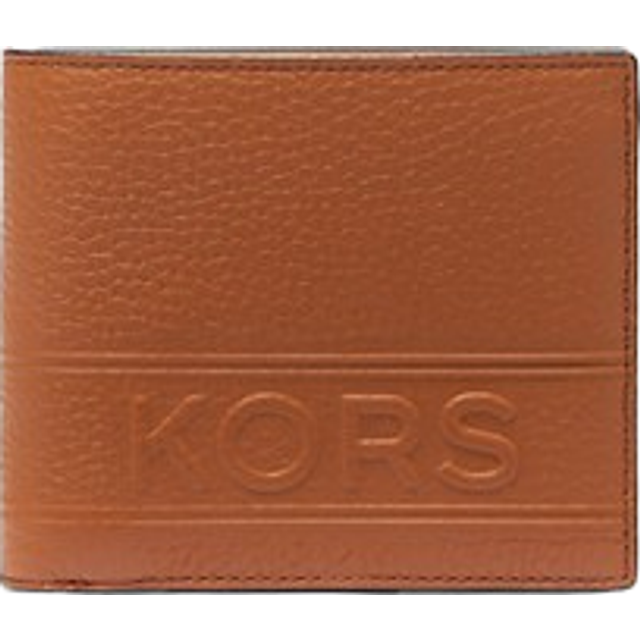 MK Hudson Pebbled Leather Billfold Wallet With Coin Pouch - Brown - Michael Kors - ONE SIZE