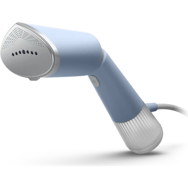 Philips handhållna steamer 5000 Series - klar att användas på 35 sekunder, aktivt uppvärmd ångplatta, skonsam mot ömtåliga tyger, ångar vertikalt och horisontellt, tillbehör, himmelblå (STH5020/20)
