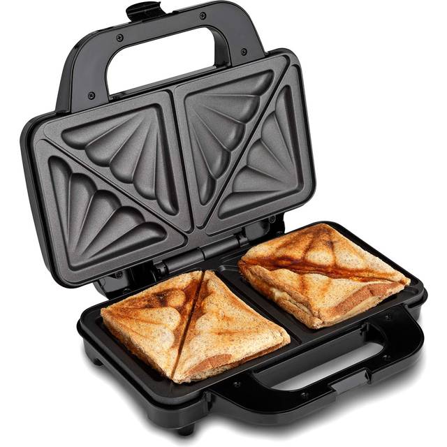 Deep Fill Sandwich Toaster with Lid - Silver (31cm W X 26.9cm D)