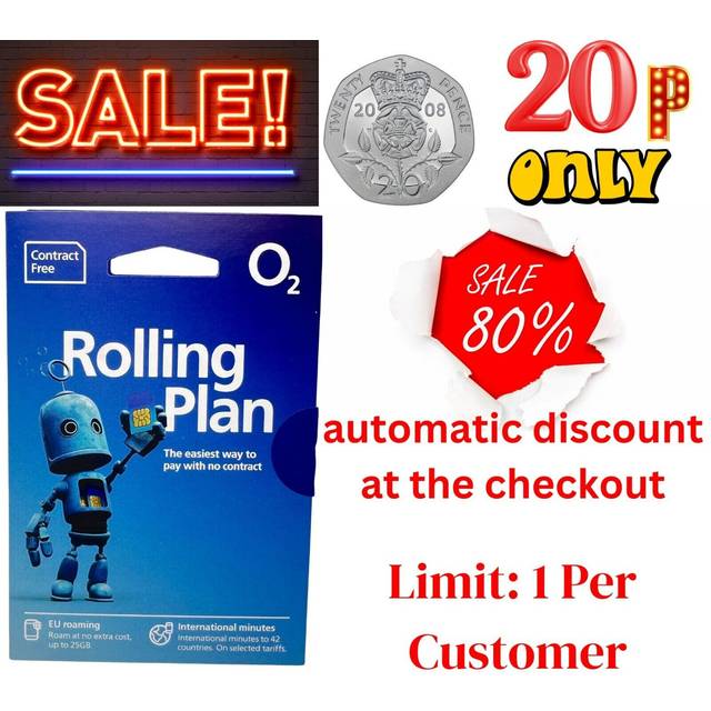 O2 sim card - & sealed o2 pay as you go 02 o2 payg,eu roaming up to 25gb