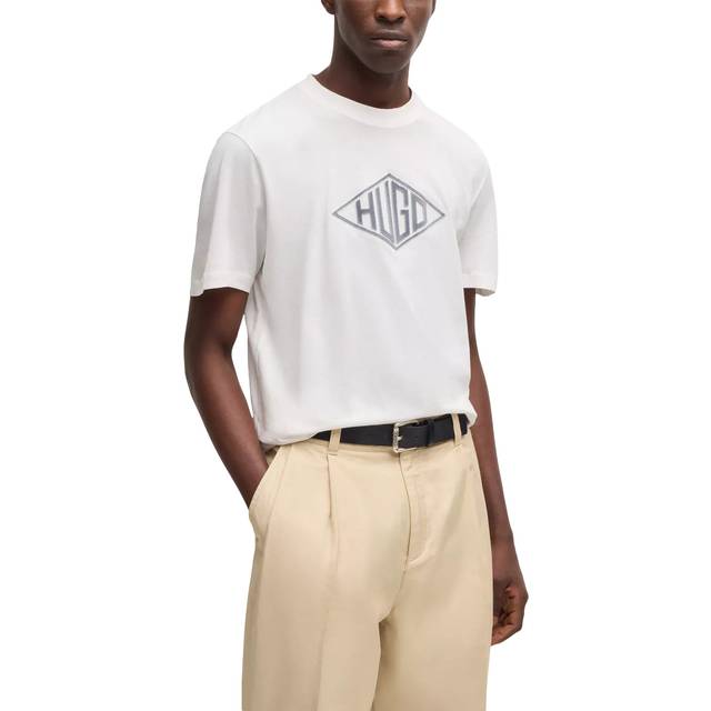 Men's HUGO Dalendi Mens T-Shirt - White - Size: 40/Regular