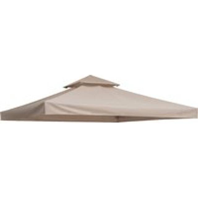 3M Gazebo Top Cover Double Tier Canopy Replacement Pavilion Roof Deep Beige