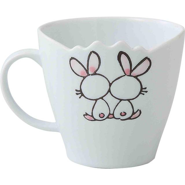 Nishikai Pottery Hasami Ware Mini Mug Rabbit Pattern 42211