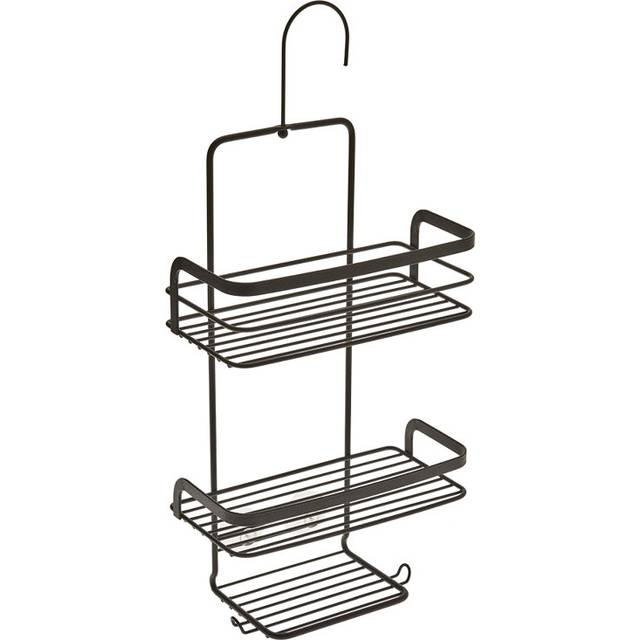 Metaltex 2-tier Douche Rack With Hooks Onda Silver, Silver
