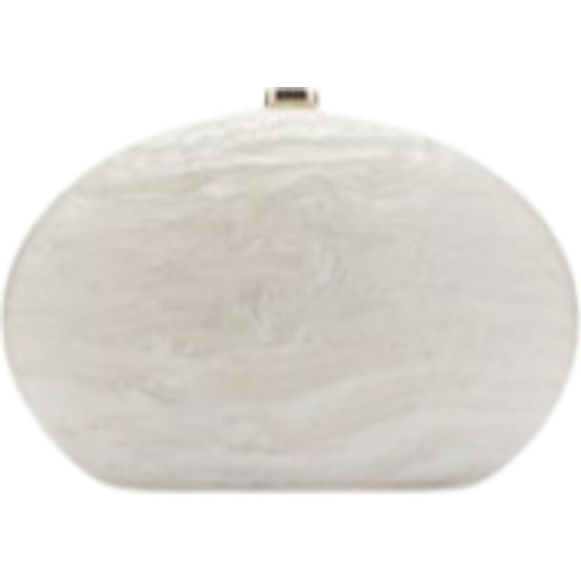 Oval clutch bag ivory white - Woman - One size - MANGO - Ivory White - U