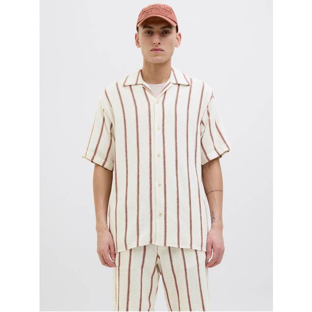Jack & Jones Men's Brown Striped Shirt New Look - L
