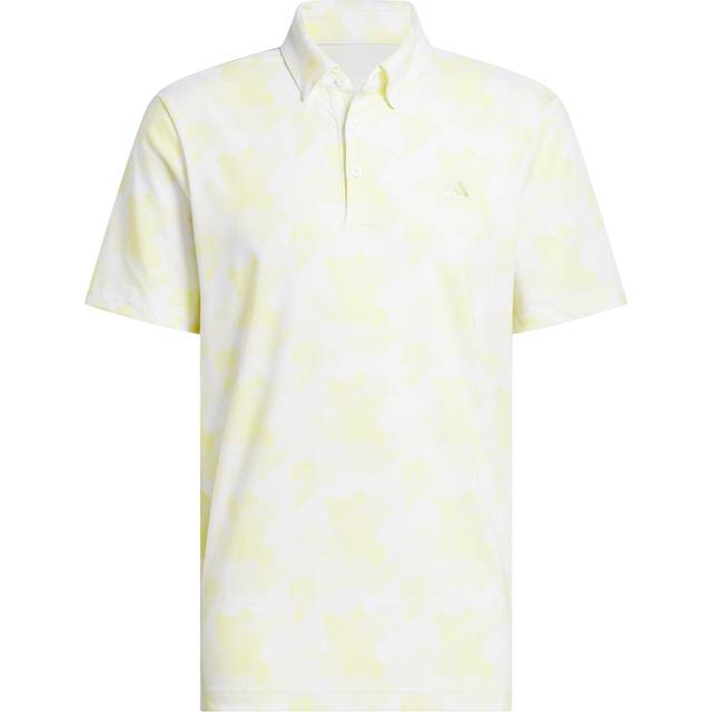 Go-To Printed Polo Shirt - White / Powder Yellow