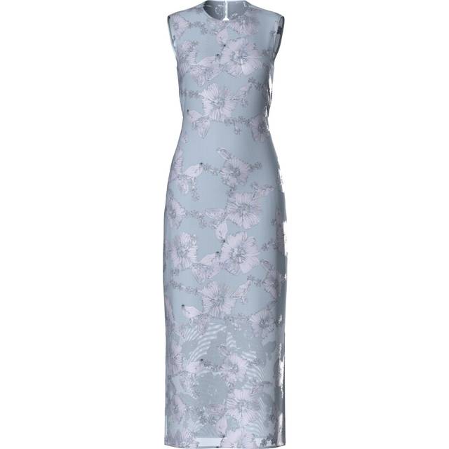 Y.A.S - Kjole - Yas Floree Sl Long Dress S. - Show Halogen Blue