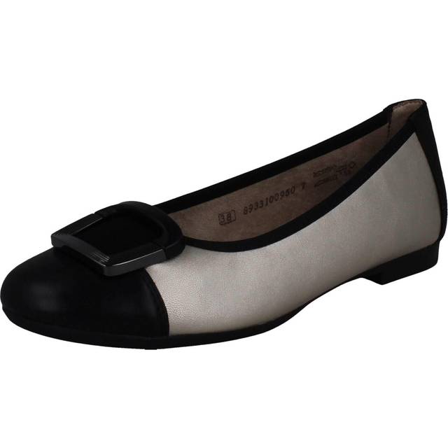 Ladies remonte smart soft leather ballerina flats removable insoles - d0k12