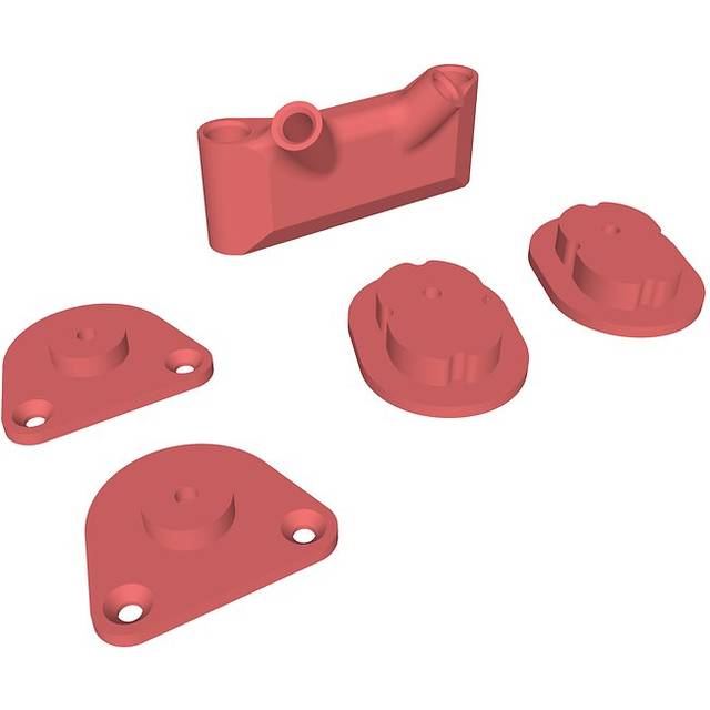 iFlight AOS V5 DJI O4 Air Unit Pro Adapter Set 3D Druck TPU Rot Transparent