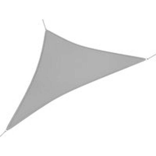 4x4m Triangle Sun Shade Sail Outdoor UV Protection Canopy w/ Steel Rings Ropes UV Block Outdoor Patio Shelter Grey