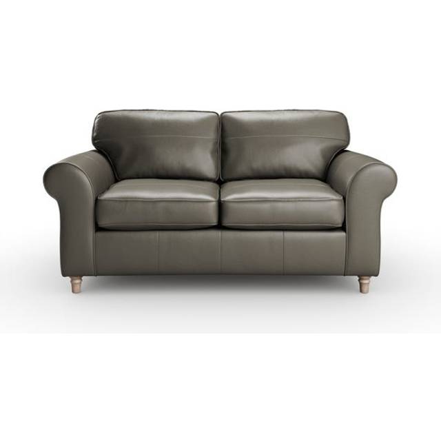 Flori Classic Leather 2 Seater Sofa - Classic Leather Grey