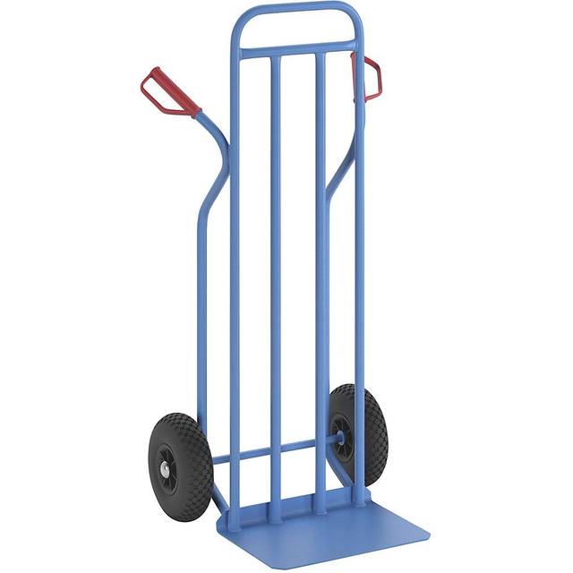 eurokraft pro XXL model: extra large footplate, XXL model: extra large footplate, pneumatic tyres - light blue RAL 5012