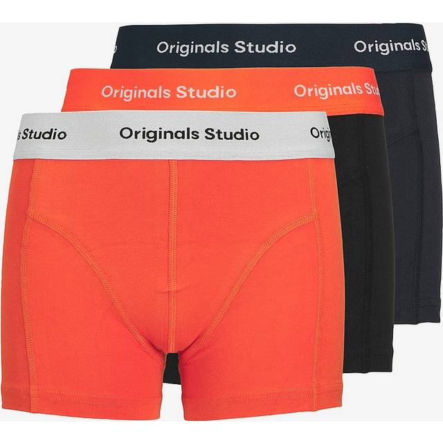 Jack & Jones Junior - Boxerkalsong jacVesterbro Solid Trunks Noo 3-pack - Svart