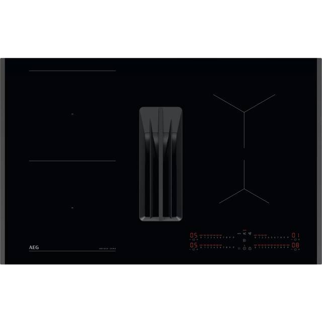 800mm Induction Extractor Hob Touch Control Black