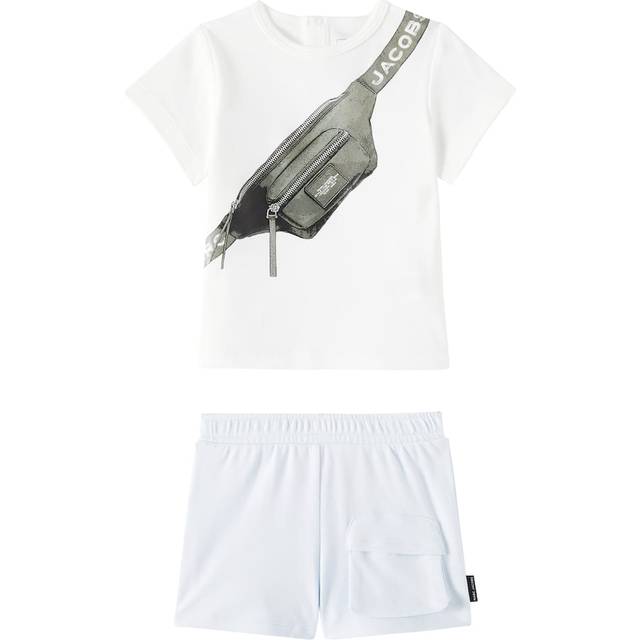 Marc Jacobs Kids Baby cotton T-shirt and shorts set - blue (M 9)