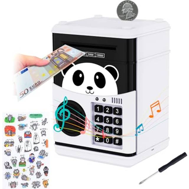 Electronic Money Box for Children Digital Piggy Box with Password Large Electric Money Box for Coins and Bills Great Mini ATM Automatic Savings