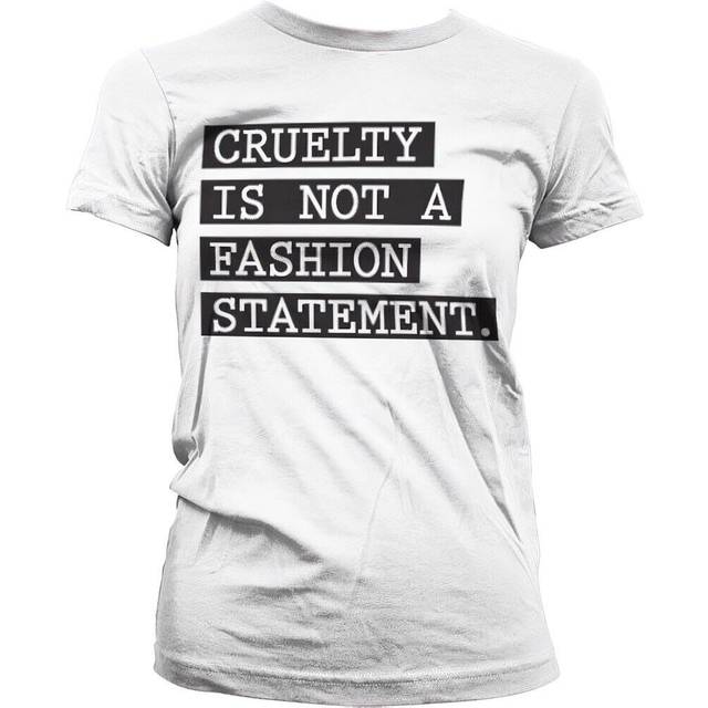 Hybris cruelty is not a fashion statement girly t-shirt damen white