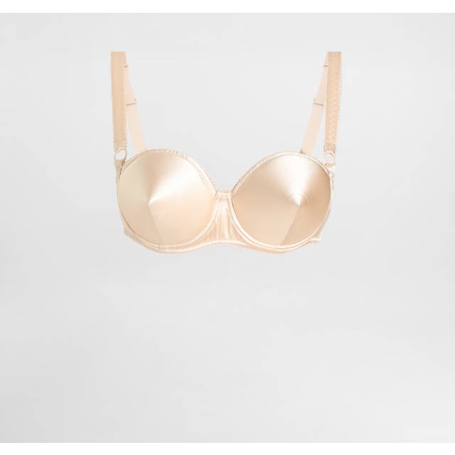 Dolce & Gabbana Satin Balconette Bra With Conical Cups - Woman Underwear Blush 1b