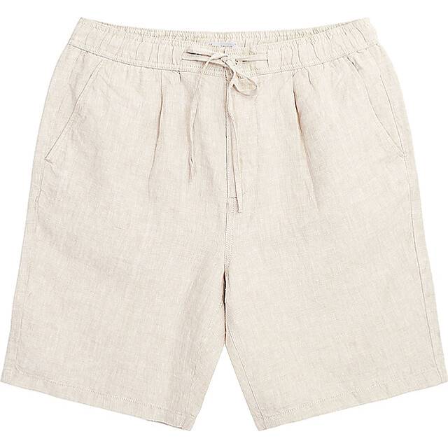 KnowledgeCotton Apparel Fig Loose Linen Shorts Light Feather Gray (S)