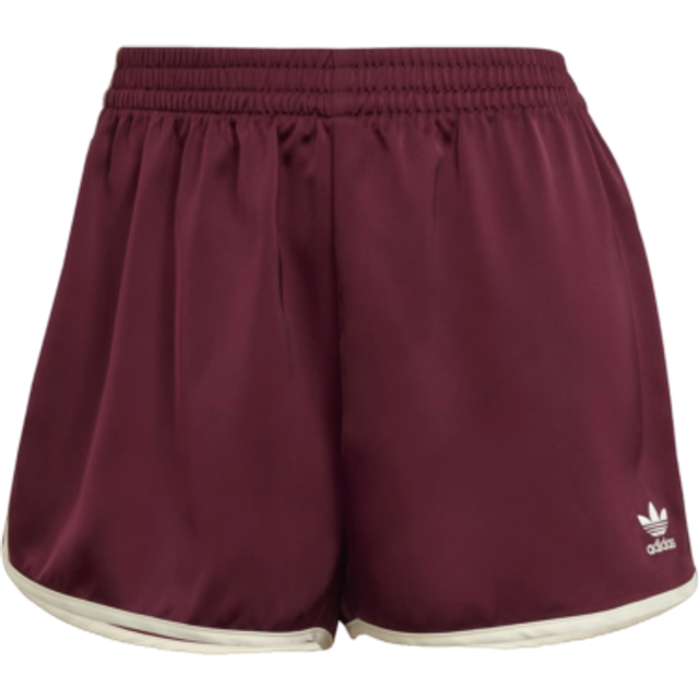 adidas Originals – Vinröda löparshorts med tre ränder