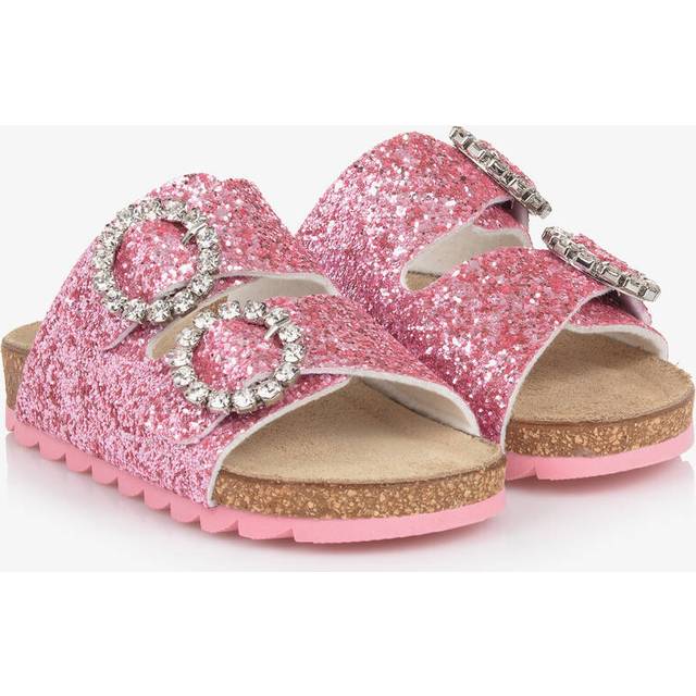 Monnalisa Girls Pink Glitter Sandals - 29