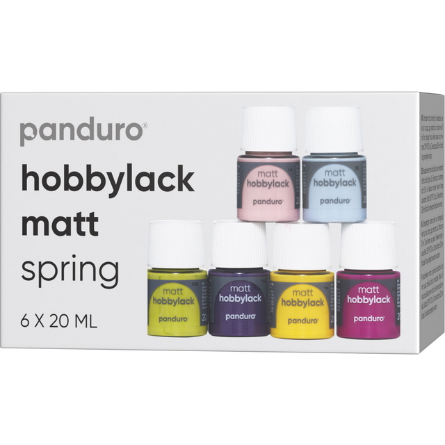 Hobbylack matt 6×20 ml Spring – 6 matta vårfärger
