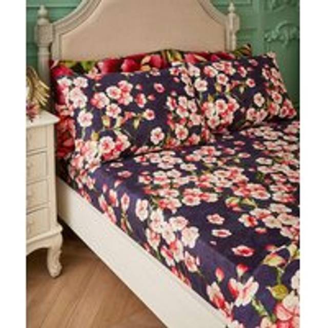 Bold Blossom Matching Bedding - Size Single - Navy - by Joe Browns