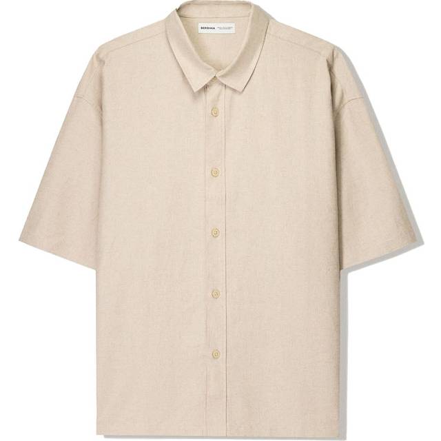 Bershka Skjorte pastelgul - M