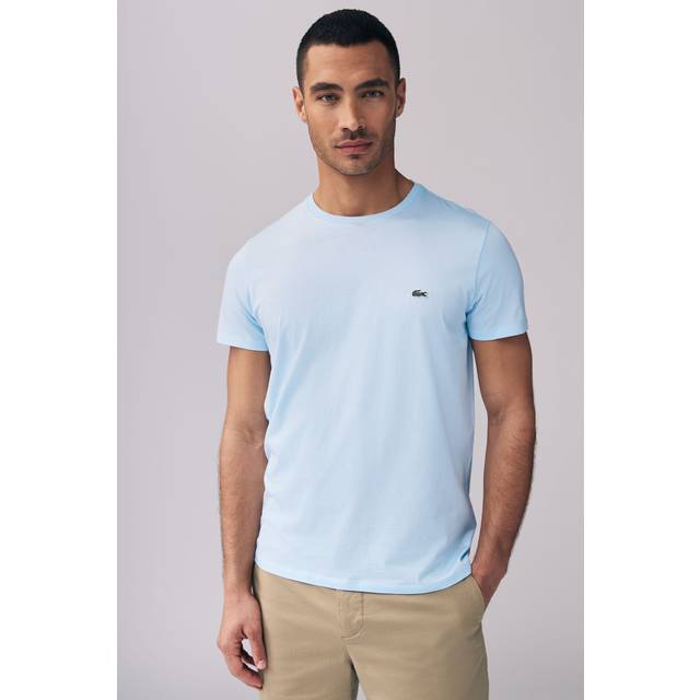 Men's Lacoste Mens Crew Neck Pima Cotton Jersey T-shirt - Blue - Size: Regular/36