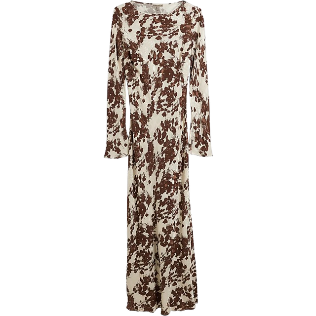 River Island Womens Brown Abstract Print Maxi Dress - 12