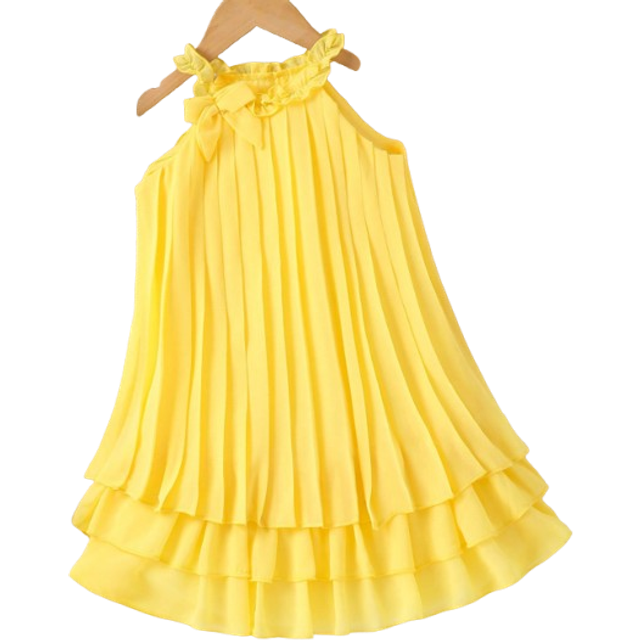 SHEIN Young Girl Pleated Elegant Party Princess Dress