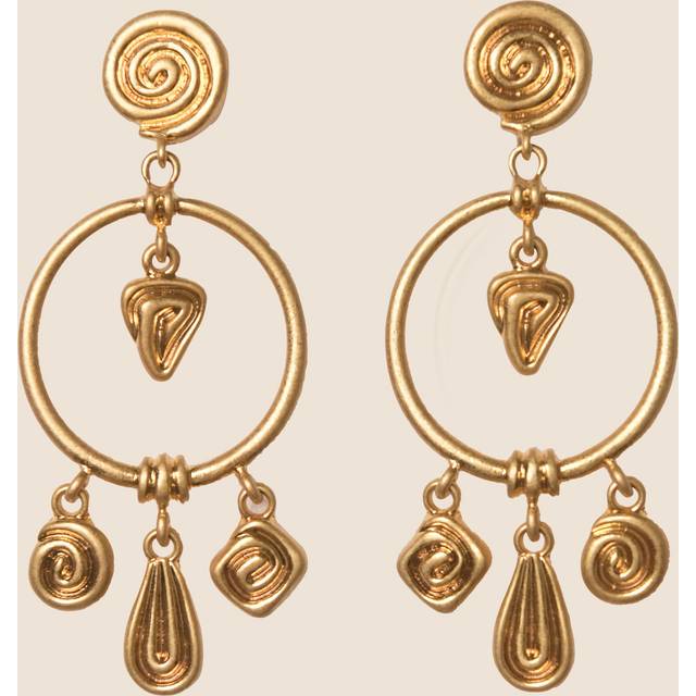 RIXO Thome - Gold Drop Earrings Regular / ONE-SIZE