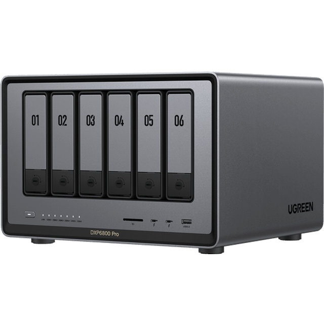Ugreen NASync DXP6800 Pro NAS Kompakt Intel® Core™ i5 i5-1235U 8 GB DDR5 0 TB UGOS Pro Svart