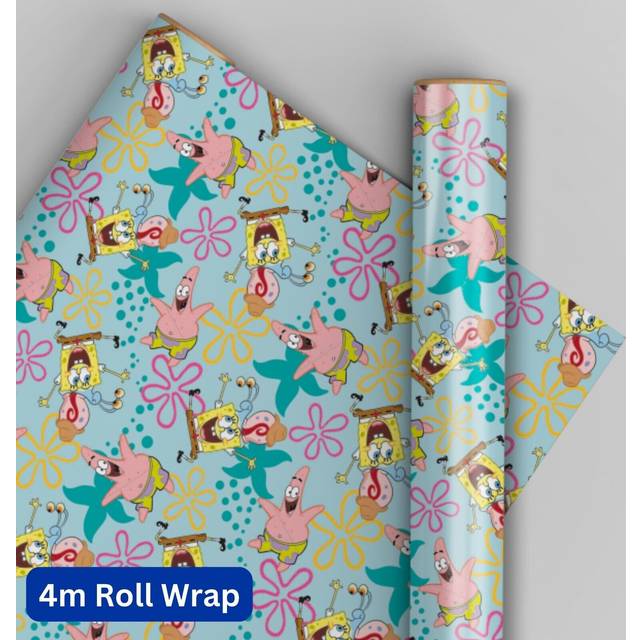 SPONGEBOB SQUARE PANTS ROLL WRAP 4M