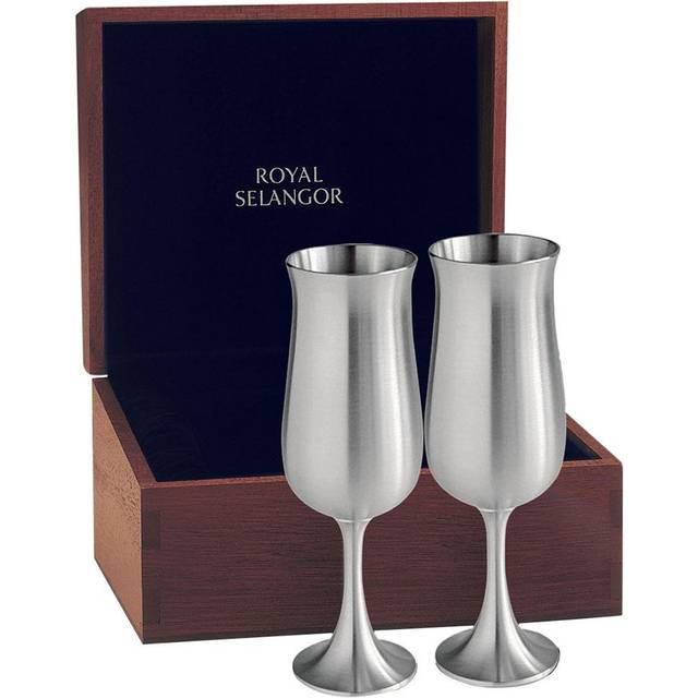 Royal Selangor Champagne Flute Pair with Gift Box 18cL