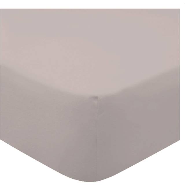 F&F Home Bedding 100% Cotton Pale Grey Fitted Sheet Double