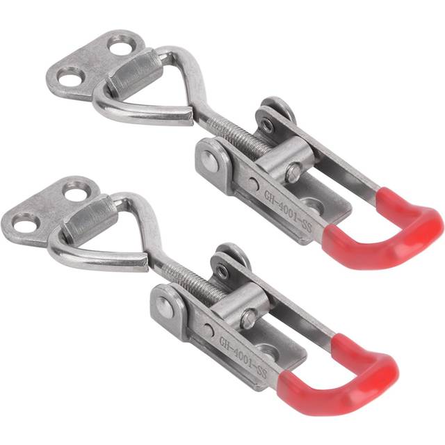 2Pcs Toggle Clamp Clip 304 Stainless Steel Adjustable Buckle Quick Fixture Hand Tool