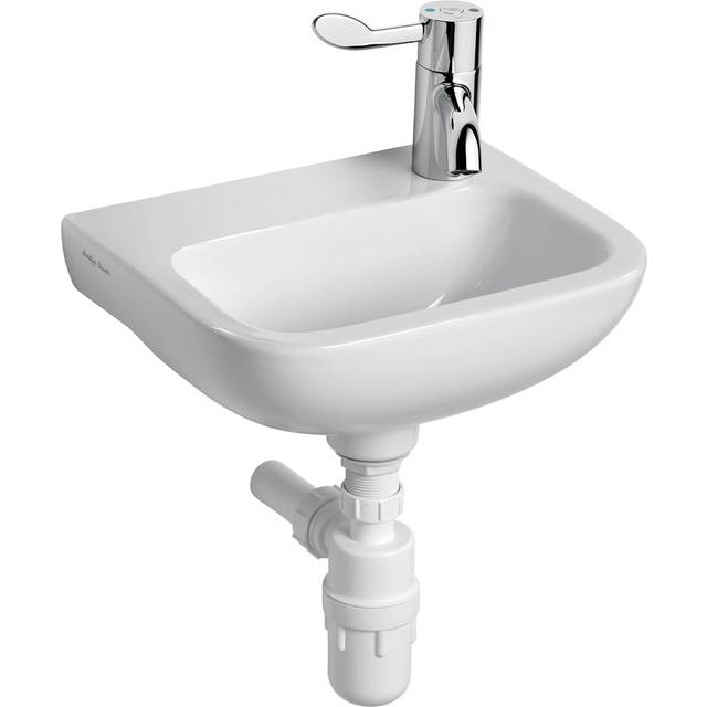 Armitage Shanks Contour 21 Cloakroom Basin 37cm 1 Tap Hole Right Hand in White Ceramic