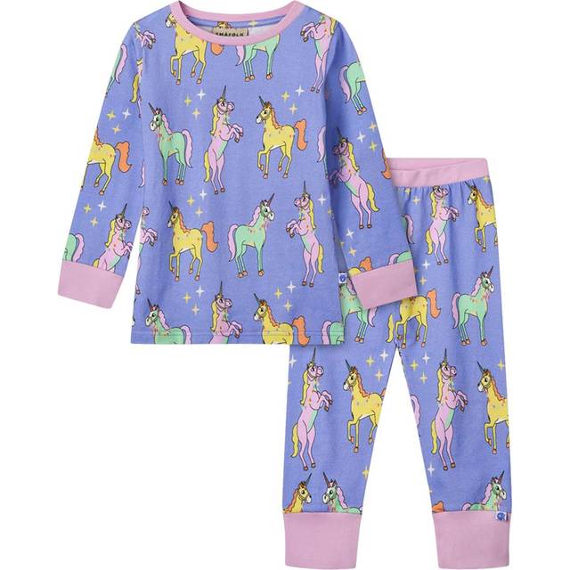Småfolk Pyjamas - Purple Delight m. Enhörningar - Småfolk - 2-3 år (92-98) - Pyjamas 2-delad
