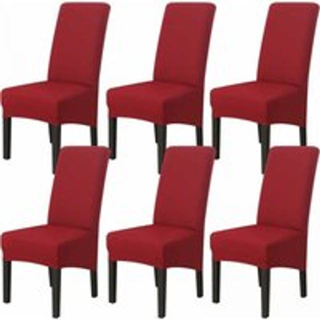 Cyslmuk - Set of 6 Dining Room Chair Covers, Stretch Chair Covers Universal Washable Chair Covers, Easy to Clean for Dining Room Living Room Decor